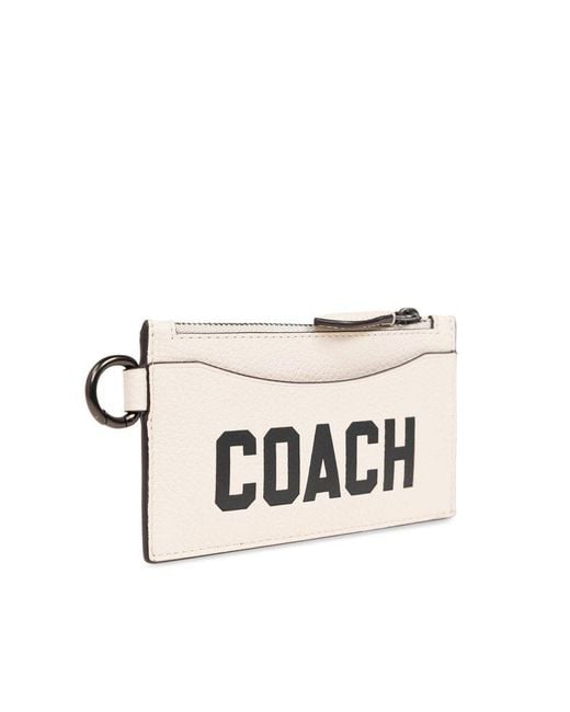 COACH Natural Leather Card Case, for men