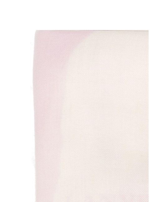 Lanvin Pink Patterned Scarf.,