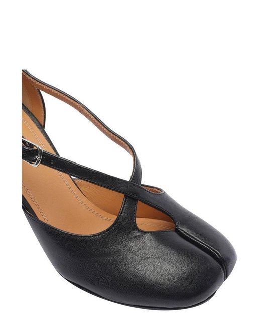 Maison Margiela Black Tabi Toe Block Heeled Pumps