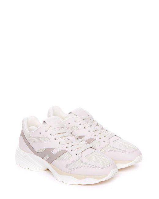 Hogan White H665 Hyperactive Panelled Sneakers