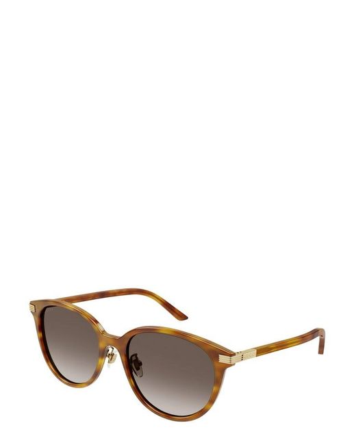 Gucci Gray Round Frame Sunglasses