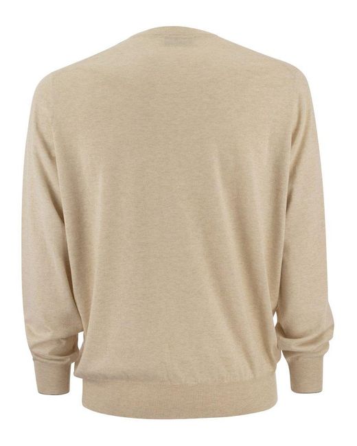 Brunello Cucinelli Natural Lightweight Cotton Jersey for men