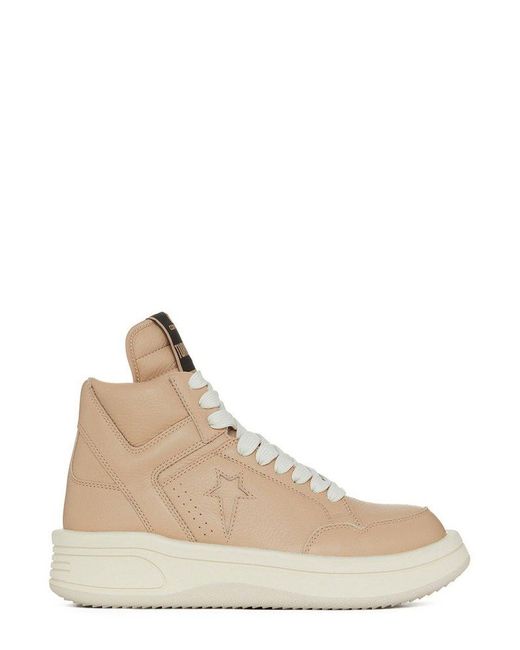 Rick Owens Natural X Converse High-top Lace-up Sneakers for men