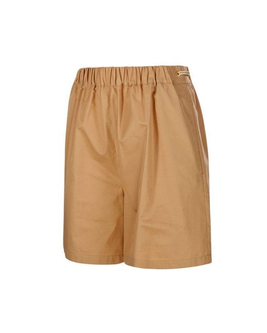 Max Mara Natural Haway High-Waist Shorts