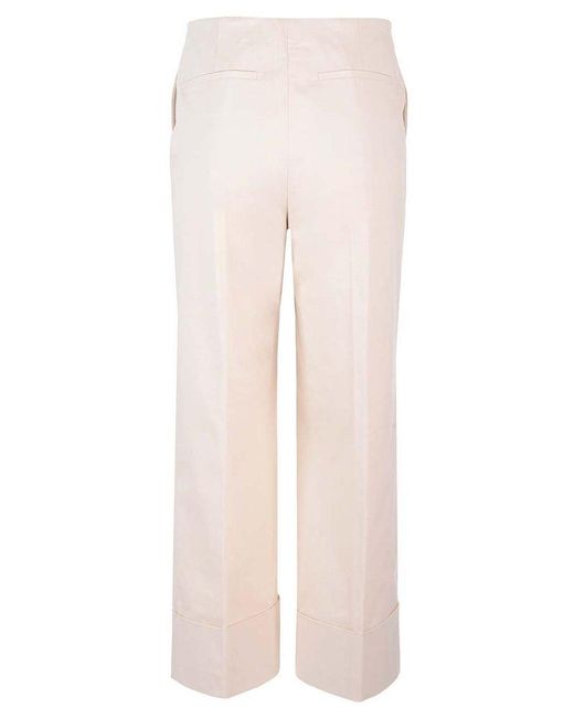 Theory Pink Stretch Cotton Trousers