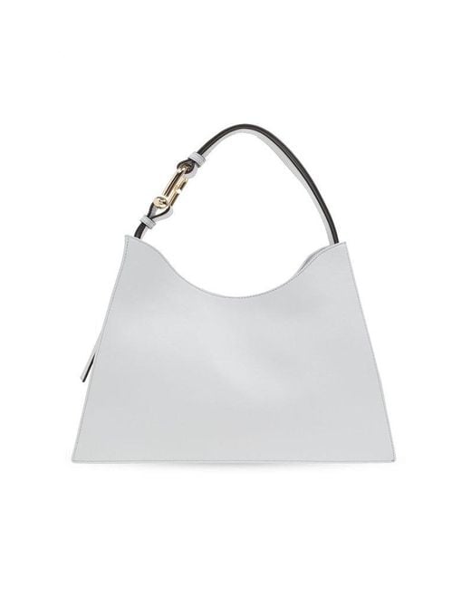 Furla White Nuvola Arch-motif Logo Printed Shoulder Bag