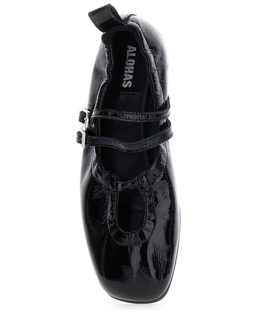 フラットシューズ ALOHAS Anne Onix Black Leather Ballet Flats (S100945 01) Anne Onix Honey | ALOHAS
