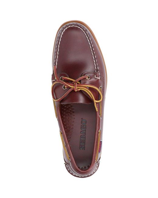Sebago Purple Round-toe Lace-up Detailed Loafers for men