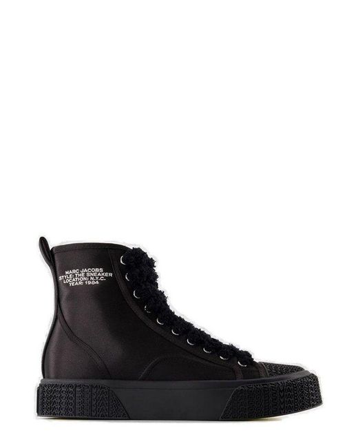 Marc Jacobs Black The High Top Satin Sneakers
