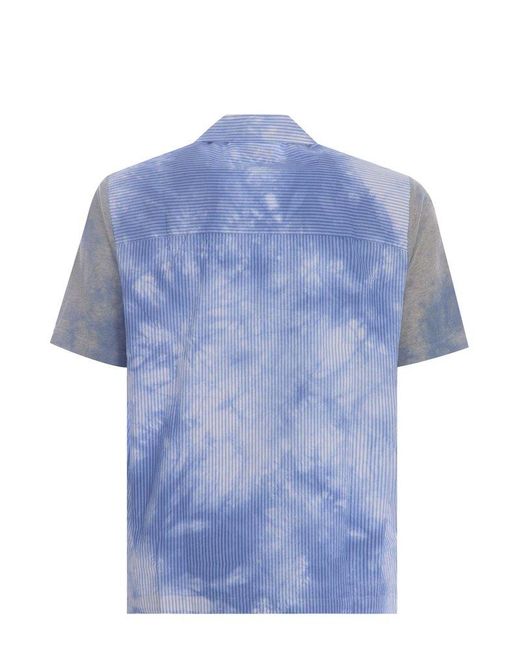 DIESEL Blue Bowling Shirt "Trucker" for men