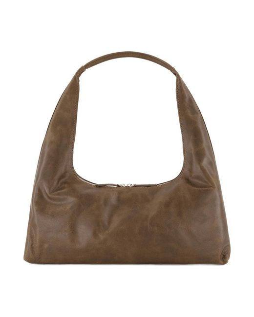 MARGE SHERWOOD Brown Large Hobo Shoulder Bag