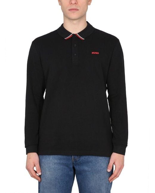 Boss Black Long-sleeved Polo Shirt for men