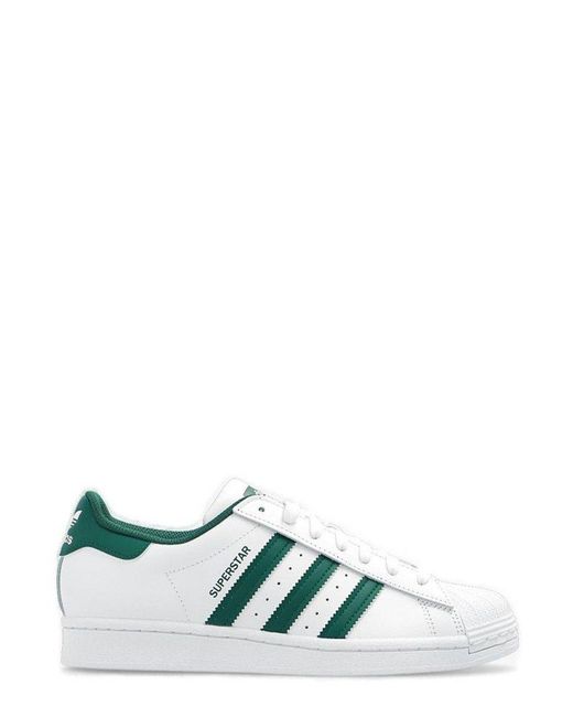 adidas Originals Superstar Lace-up Sneakers in Green | Lyst