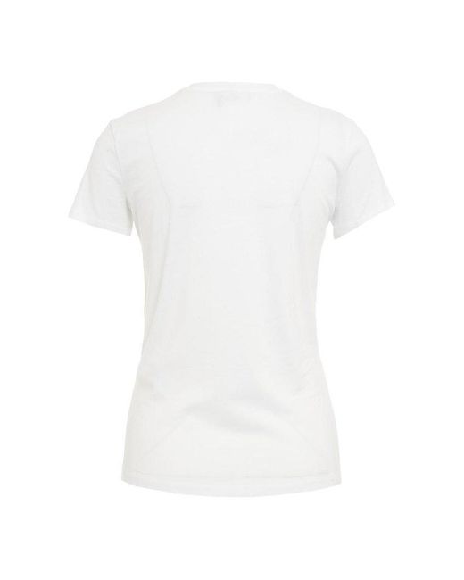 Elisabetta Franchi White Embellished Crewneck T-shirt