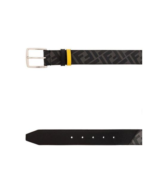 Fendi Black Belt With Monogram, for men