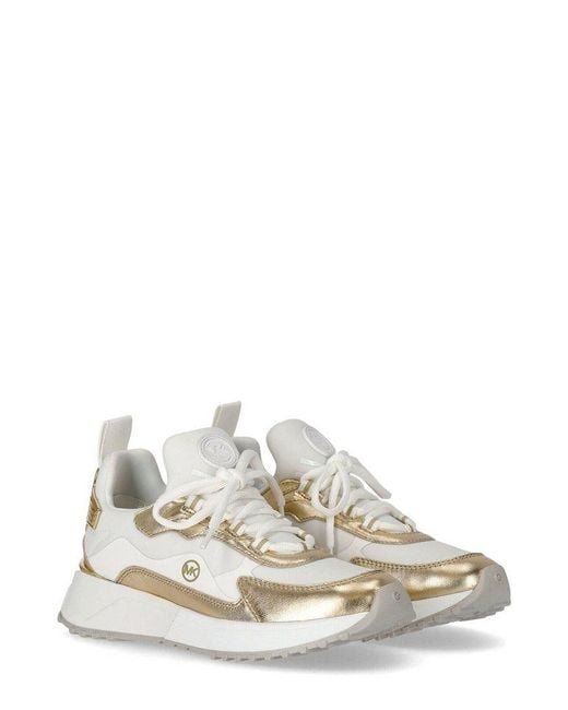 Michael Kors White Theo Lace-up Sneakers