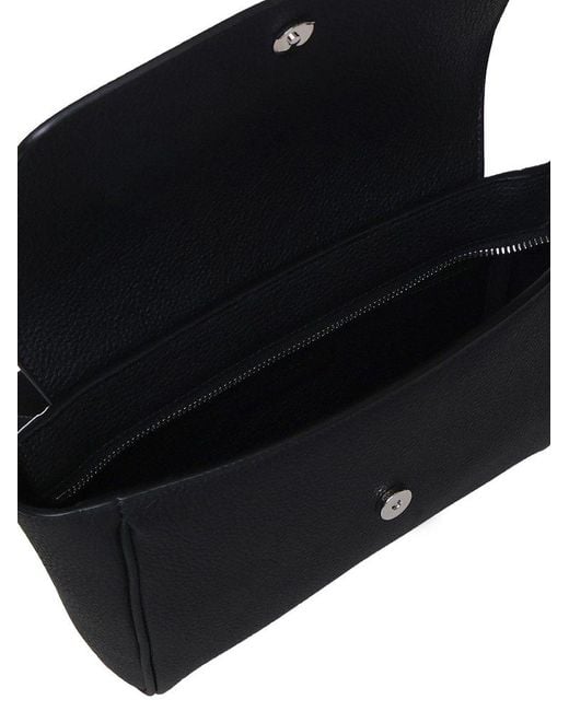 Ferragamo Black Logo-printed Foldover-top Belt Bag for men