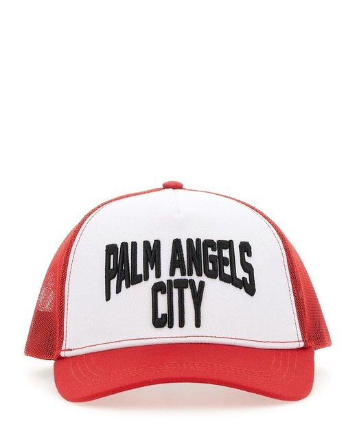Palm Angels Red Baseball Cap for men