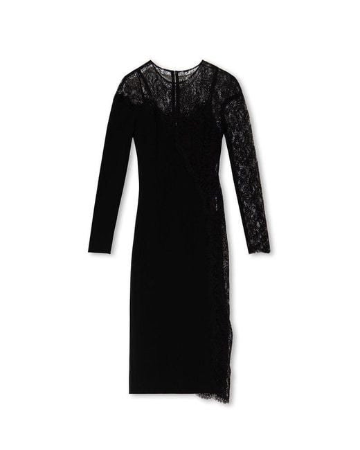Dolce & Gabbana Black Lace-trimmed Dress