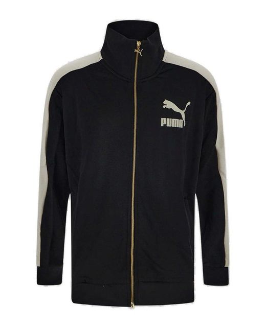 PUMA Neverworn T7 Logo Printed Track Jacket in Black for Men | Lyst UK