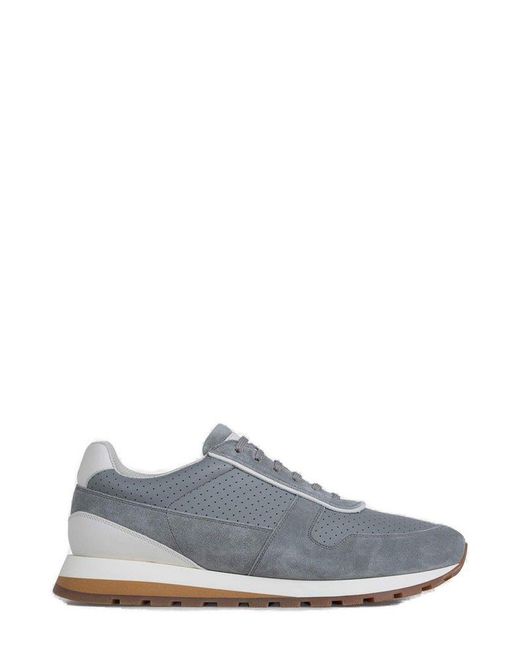 Brunello Cucinelli Gray Lace-up Running Sneakers for men