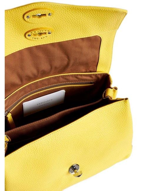 Zanellato Yellow Postina Twist-lock Large Tote Bag