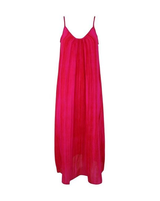BIANCO LEVRIN Red Tie-Dye Maxi Dress