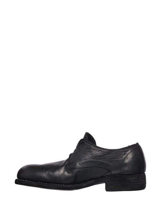 Guidi Black 992 Round Toe Lace-up Shoes