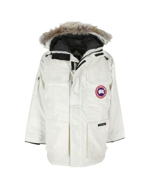 Canada Goose Expedition Hooded Down Parka in White for Men | Lyst