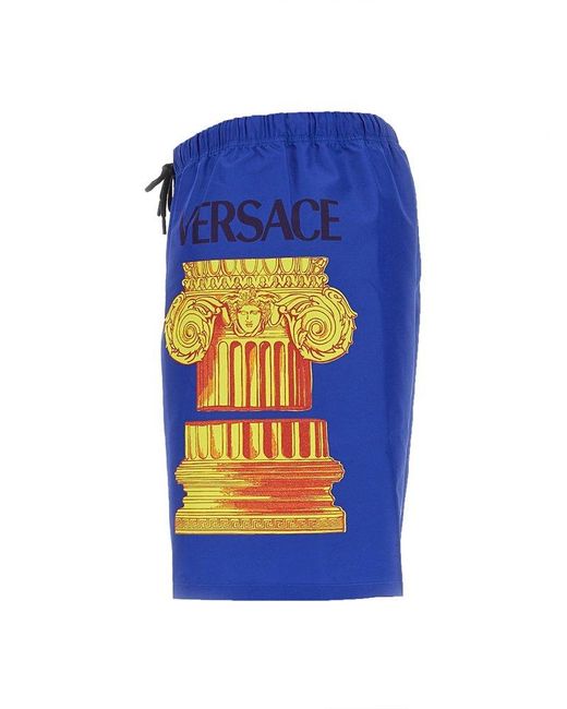 Versace Blue Costume With Logo for men
