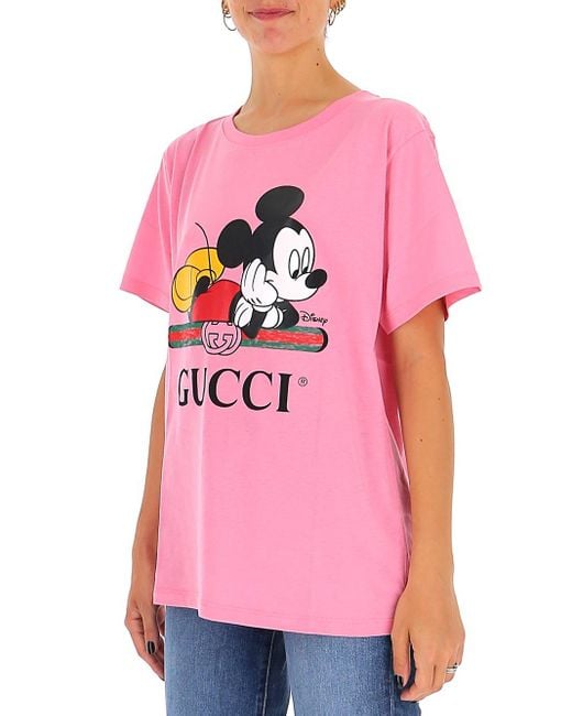 Gucci Cotton X Disney Oversized Tshirt in Pink Lyst