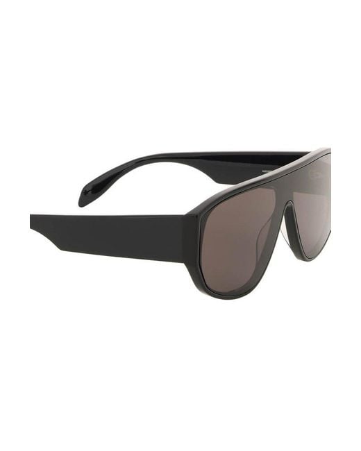 Alexander McQueen Gray Mask Frame Sunglasses for men