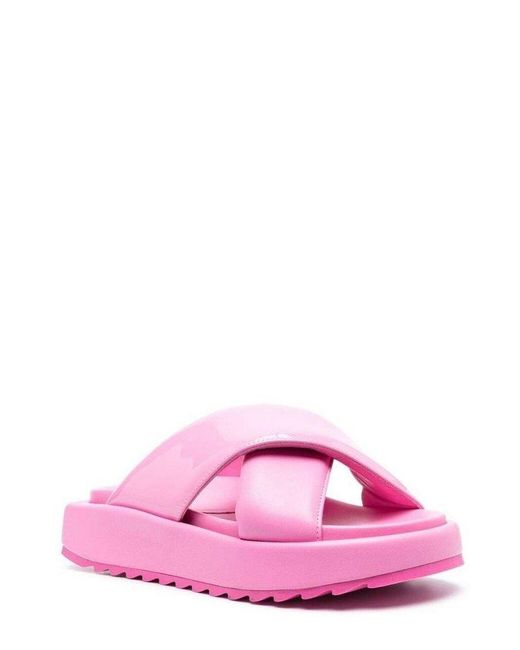 Gia Borghini Pink Gia 25 Cross-over Strap Sandals