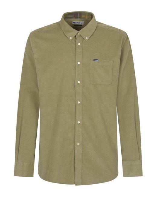 Barbour Green Buttoned Long-sleeved Shirt for men