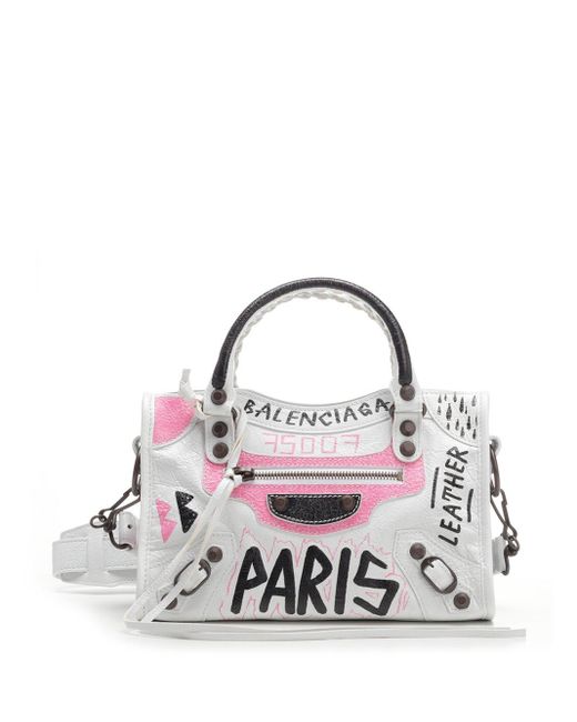 balenciaga mini city graffiti bag