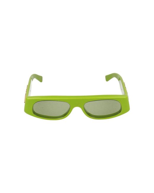 Gucci Green Rectangle Frame Sunglasses