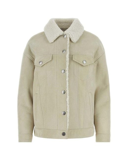 Prada Natural Long-sleeved Button-up Jacket