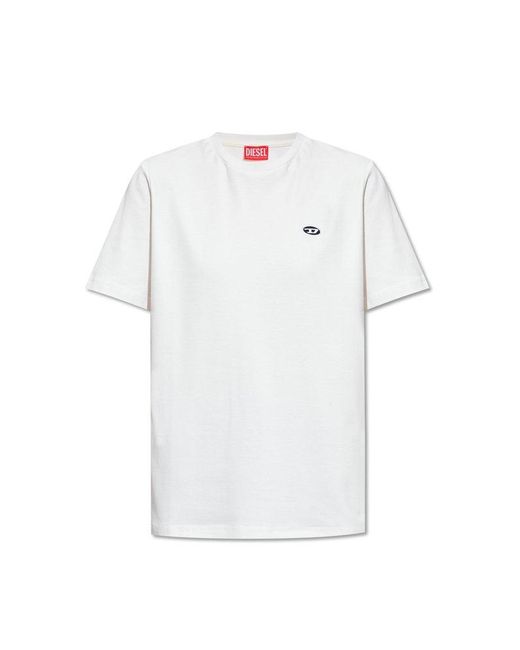 DIESEL White T-Justine-Doval-Pj T-Shirt