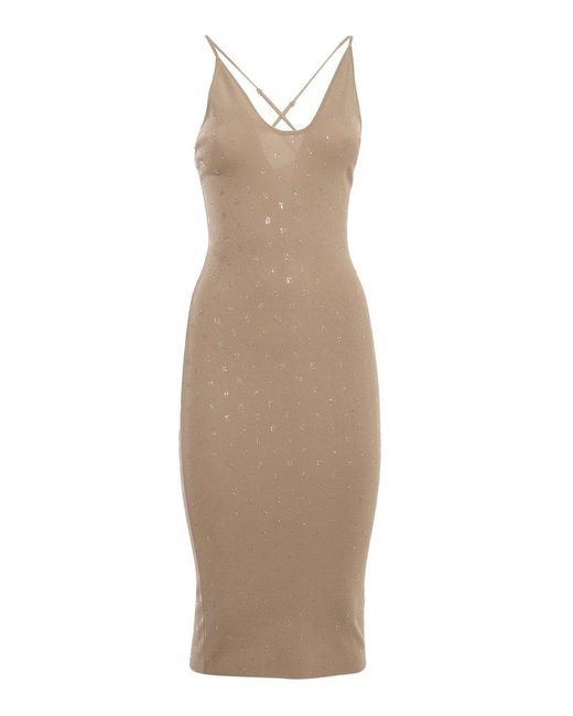 Elisabetta Franchi Natural Midi Dress