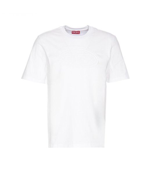 ★DIESEL★ T-Adjust Bigo-Bal T-Shirt Bright White A174020NJB DIESEL T-Adjust-Bigoval T-Shirt in White for Men | Lyst