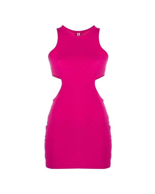 Reina Olga Pink Cut-out Mini Dress