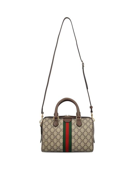 Gucci Brown Ophidia GG Small Top Handle Bag