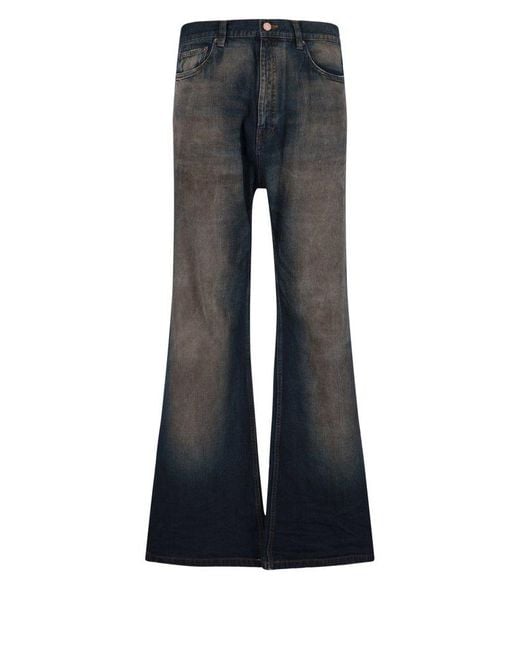 Balenciaga Blue Mid-waisted Flared Jeans for men