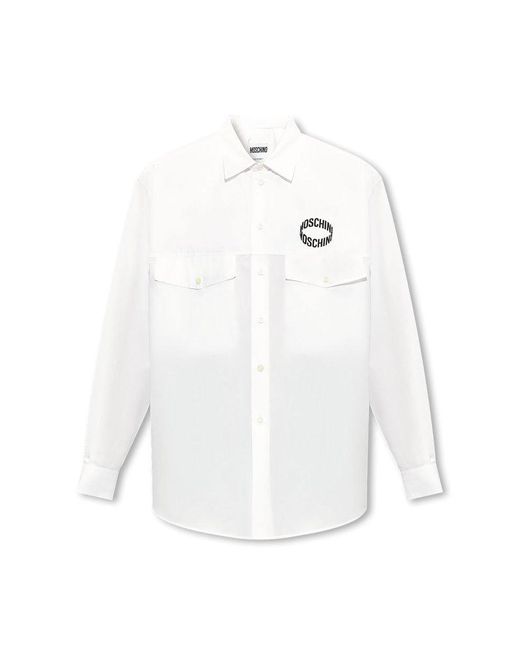 Moschino White Shirt With Logo for men