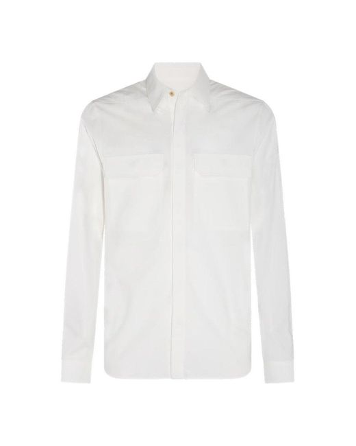 Rick Owens White Cotton Shirt for men