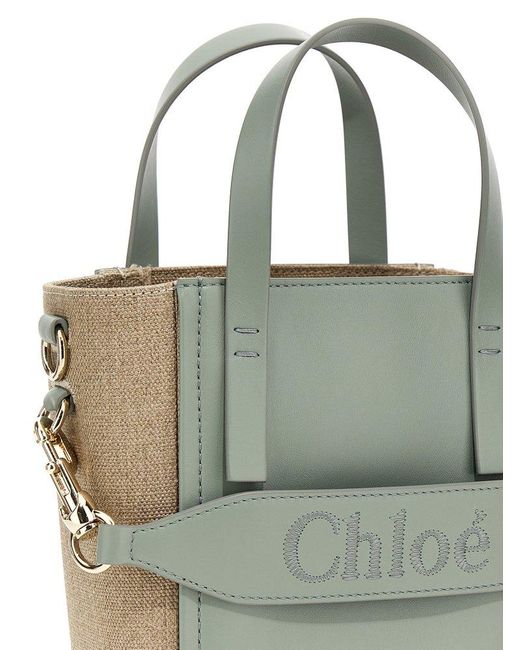 Chloé Green Chloe Sense Tote Bag