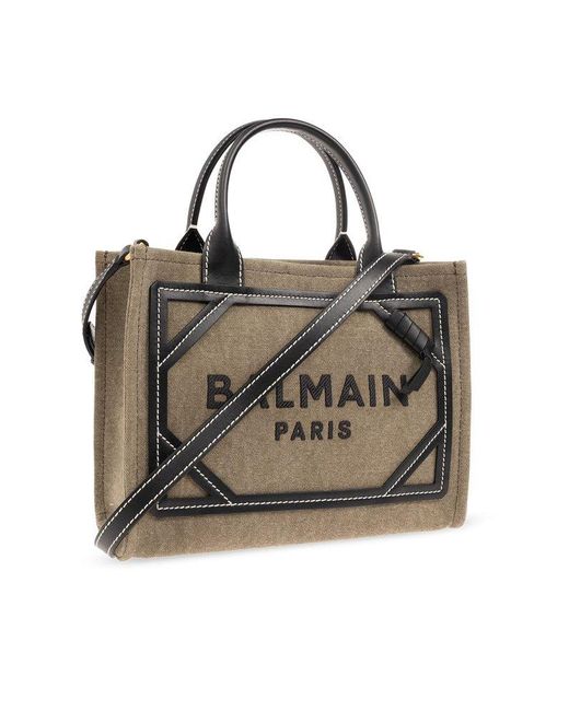 Balmain Black B Army Small Tote Bag