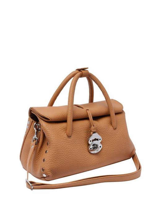 Zanellato Brown Dotta Centauro Small Top Handle Bag
