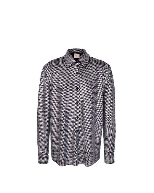 Alexandre Vauthier Gray Buttoned Long-sleeved Shirt