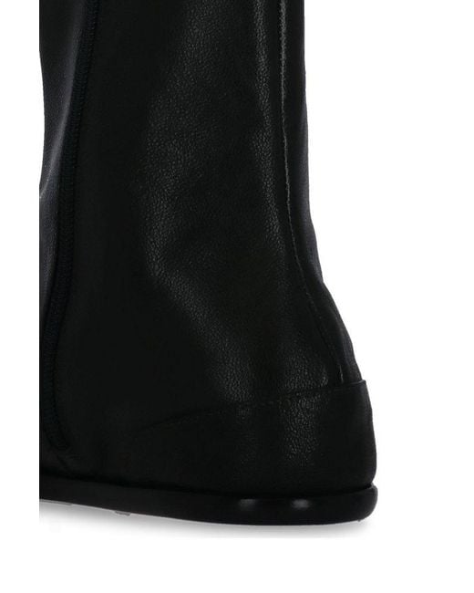 Maison Margiela Tabi Toe Flat Ankle Boots in Black for Men Lyst